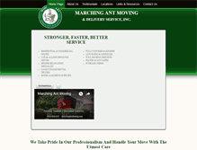 Tablet Screenshot of marchingantmoving.com